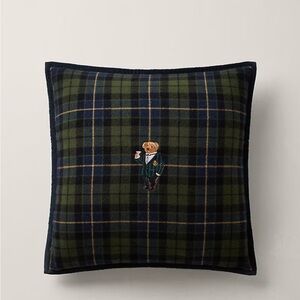 Ralph Lauren Tartan Polo Bear Throw Pillow